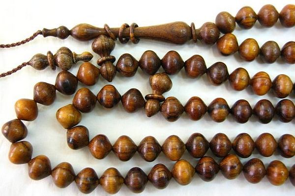 ISLAMIC PRAYER BEADS SUBHA V.RARE 99B PARADISE WOOD OUD  