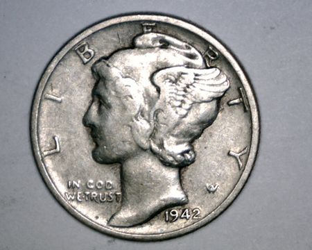 1942 D Silver Mercury Dime. Nice Coin, You Grade  