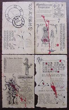 Cthulhu Mythos Necronomicon Pages set#2 LARP prop  