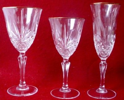 CRISTAL DE FLANDRE crystal SALZBURG GOLD Champagne flut  