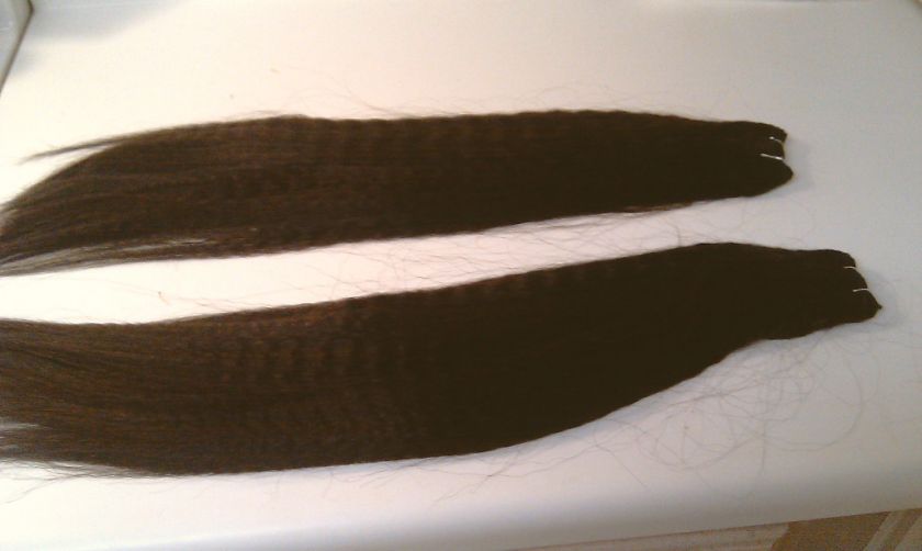 24 Indian Remy Virgin Kinky Straight Human Hair 8oz 2p  