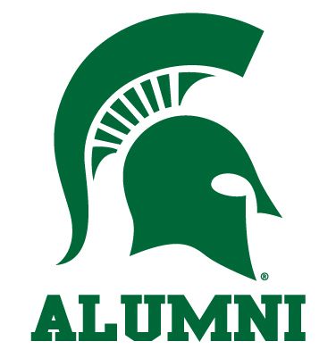 Michigan State Spartans ALUMNI clear decal MSU sticker  