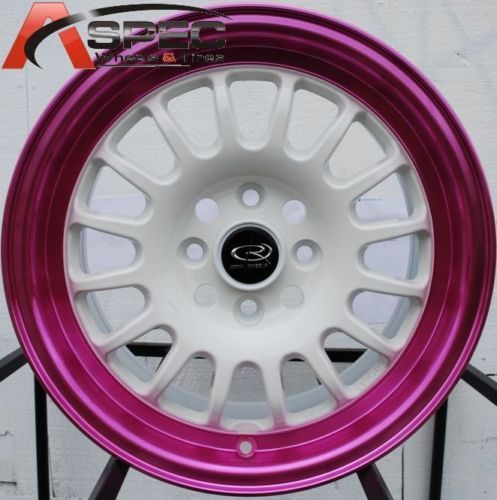 15 ROTA TRACK R WHEELS 4X100 RIM INTEGRA COBALT COLT XA  