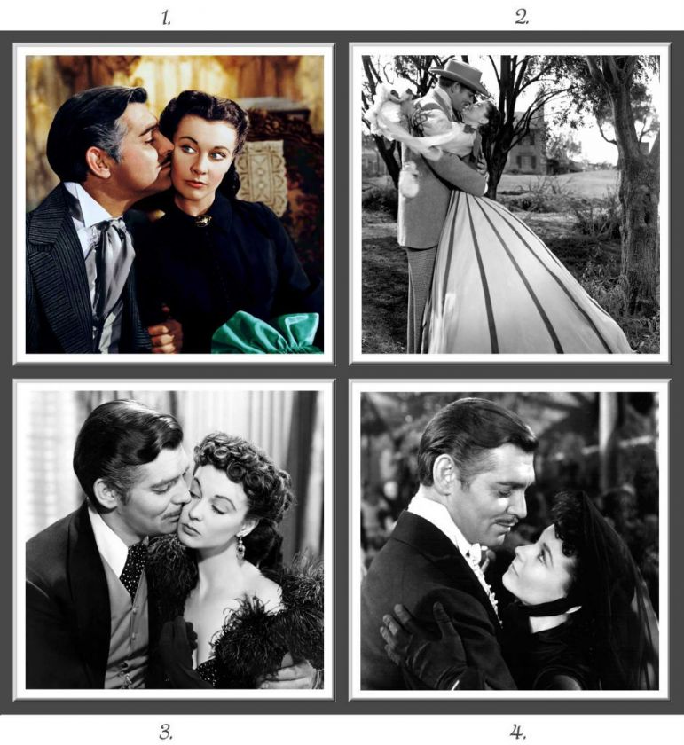 RHETT BUTLER SCARLETT OHARA )) PORCELAIN TILE GWTW  