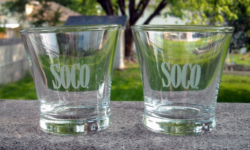 SOUTHERN COMFORT FROSTED SOCO SHOT GLASSES 3 OZ  