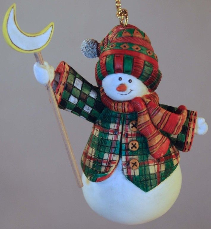 LANG & WISE SHERRI BUCK BALDWIN SNOWMOON SNOWMAN ORNMNT  