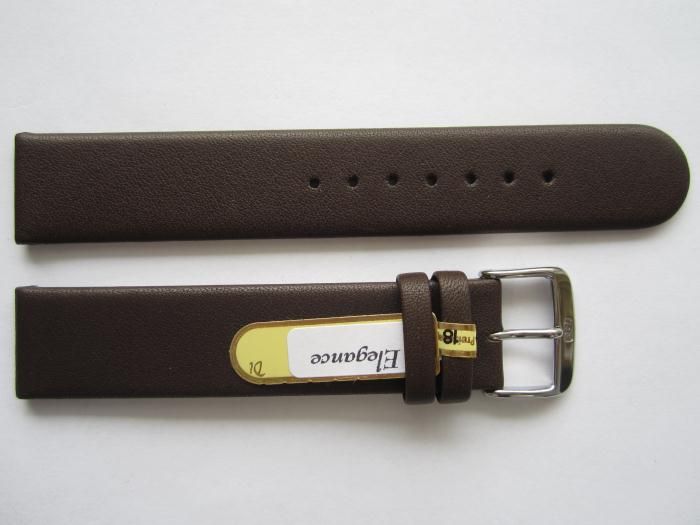 Di Modell Elegance brown velvetlike soft calfskin watch band 