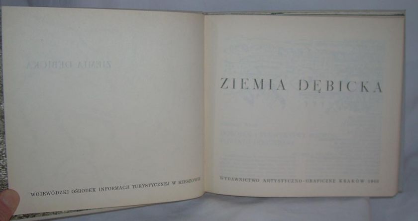 Ziemia Debicka Scarce 1969 Guide in Polish to SE Poland  