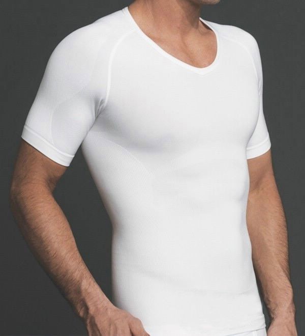 3PCS MENS BODY SCULPTING COMPRESSION MUSCLE T SHIRT  