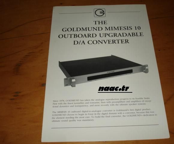 GOLDMUND MIMESIS 10 D/A CONVERTER BROCHURE  