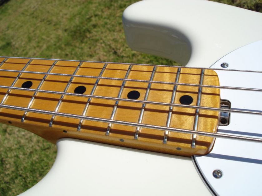 Music Man Stingray Classic 4 String Ivory White Matching Headstock 