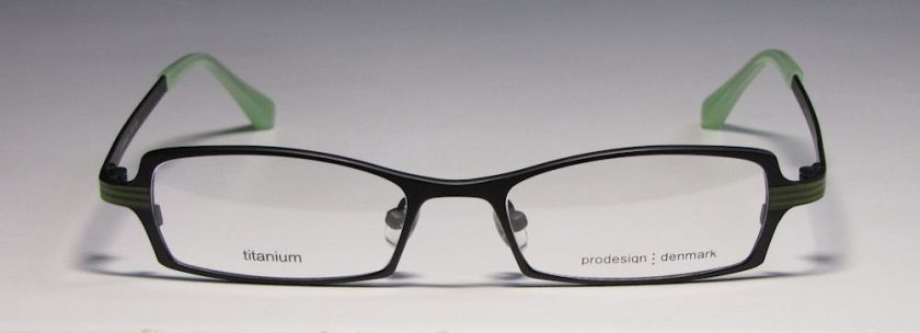 NEW PRODESIGN DENMARK 1349 49 17 TITANIUM BLACK/GREEN EYEGLASSES 