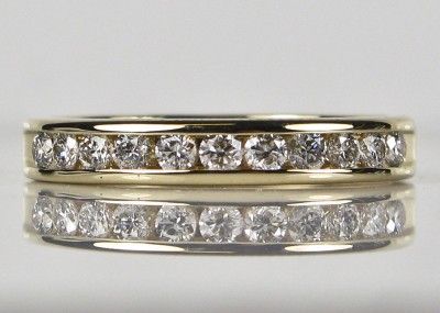 1599 14K Gold 1/2ctw Channel Set F VS Diamond Wedding Anniversary 