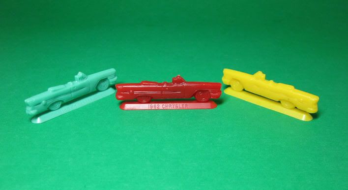   Hard Plastic Manufacturer ID Toy Model Lot of 3 1962 Chrysler Convert