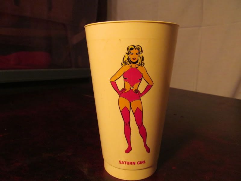 VINTAGE 1970S PLASTIC 7 11 SLURPIE CUP SATURN GIRL C. 1973 NPP  