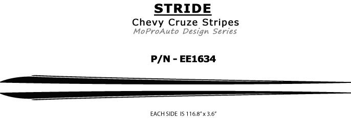 stride chevy cruze vinyl graphics fits years 2011 2012 size pre cut 