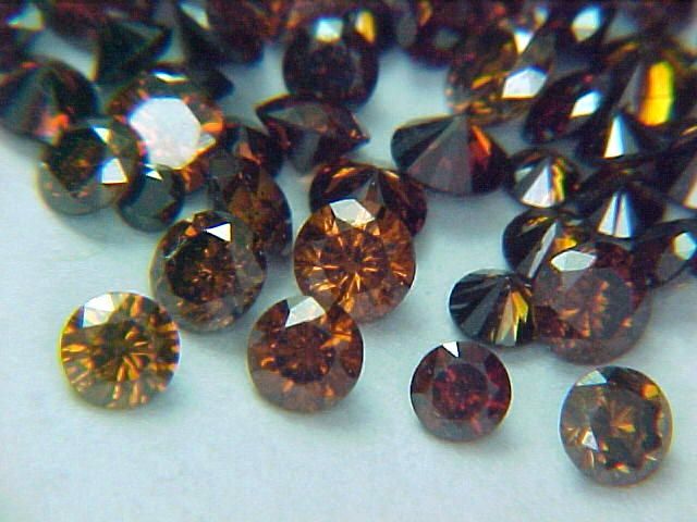   FREE★ WHOLESALE ROUND ORANGE DIAMOND PARCELS LOTS 1410.025  