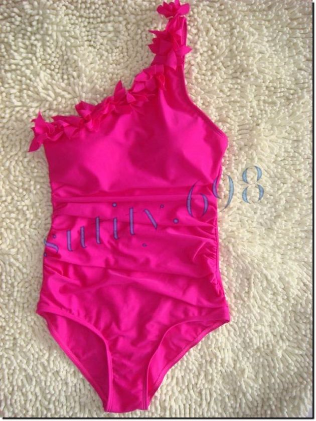 2012 New Sexy Women 2 color One Piece Ruffles Swimwear Bathing Suit 