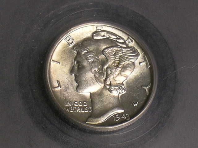 1943 Very Choice BU Mercury Dime (bxh 1)  