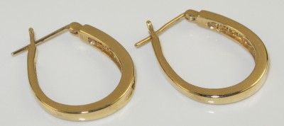   14K Yellow Gold .50ctw H SI2 Diamond Huggie Earrings 4.8g Retail $2199