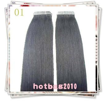 Remy Tape Hair Extension 18=45cm,50g & 20 pieces 10 Color Availble 