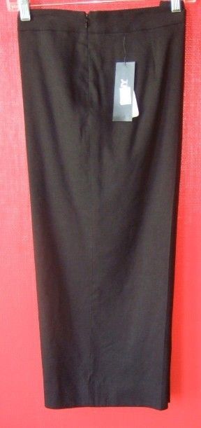 DKNY black linen cropped wide leg pants $245 nwt 12  