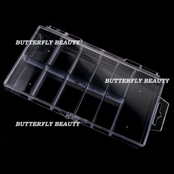 Empty French False Nail Art Tips Box Case Tool X02  