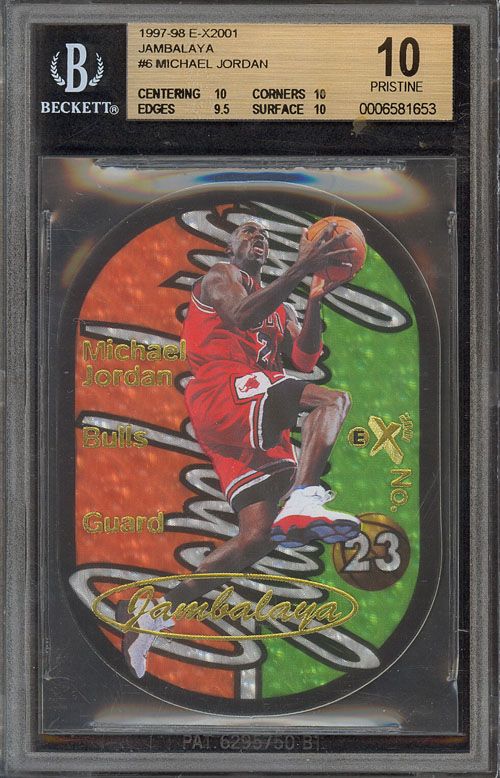 1997 98 SkyBox E X2001 Jambalaya #6 Michael Jordan, BGS 10 PRISTINE 