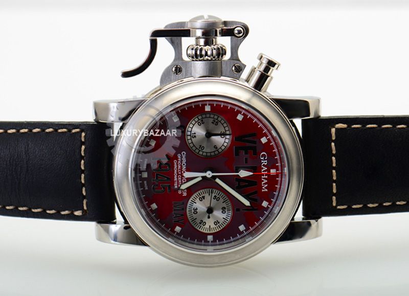 Graham Chronofighter VE Day 2005 (Steel / Red / Leather)