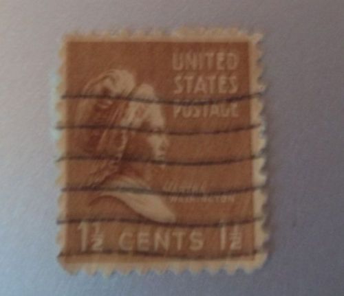 MARTHA WASHINGTON US 1 1/2 CENTS VINTAGE STAMP 1938  