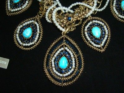   ALEJANDRA STATEMENT BIBB NECKLACE AND BRACELET, 2 PC SET ~WOW~  