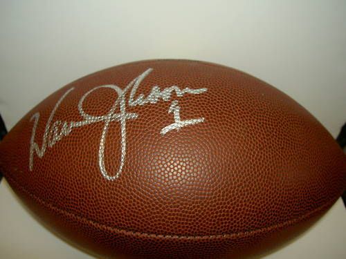 WARREN MOON SIGNED AUTOGRAPHED NFL FOOTBALL OILERS  