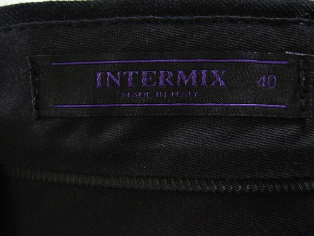 INTERMIX Black Wool Pleated Slacks Pants Sz. 6  