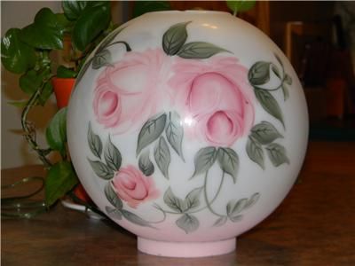   GWTW Pink Rose Bouquet 4 Fitter Shade Signed By Artist Amber Woodlee