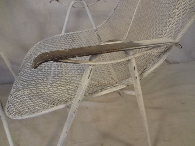 Pair Russell Woodard Wire Patio Chairs (00816)r.  