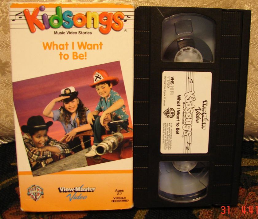 Kidsongs What I Want To Be Vhs Video FREE EXP US SHIPPING w/tracking 