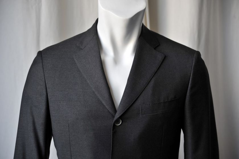 VALENTINO Grey Mens 3 Button Blazer Pant Suit Jacket 38 48 R  