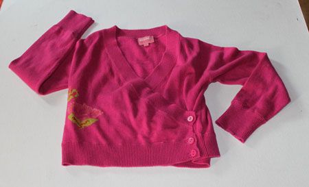 NWOT Room Seven pink wrap sweater 128 8  