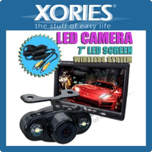 Wireless Car Reversing Rear View Camera + LCD Monitor