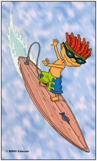 nEw 5 ROCKET POWER Windows Stickers CLINGS Otto+Reggie  