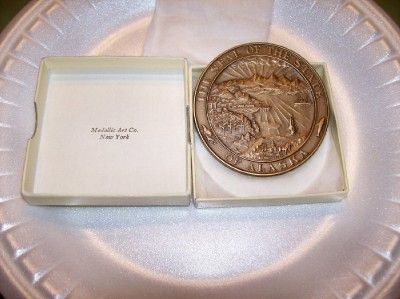 SOLID BRONZE 1959 ALASKA STATEHOOD MEDALLION   MEDALLIC ART CO.  