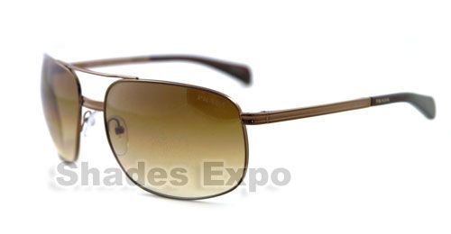 NEW PRADA SUNGLASSES SPR 60M BROWN 8AE 6S1 AUTH  