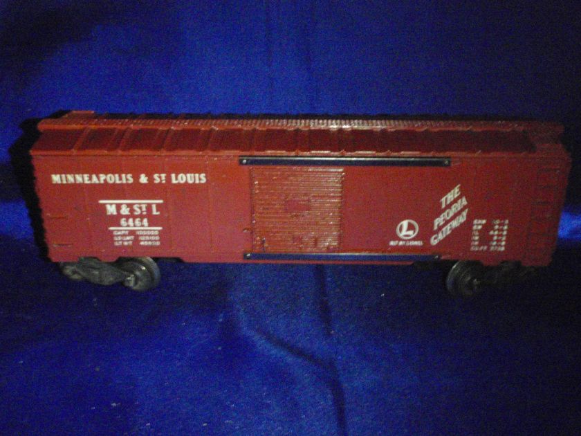 LIONEL TRAINS MINNEAPOLIS & ST. LOUIS BOX CAR No. 6464 50  