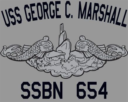 US Navy USS George C. Marshall SSBN 654 Sub T Shirt  