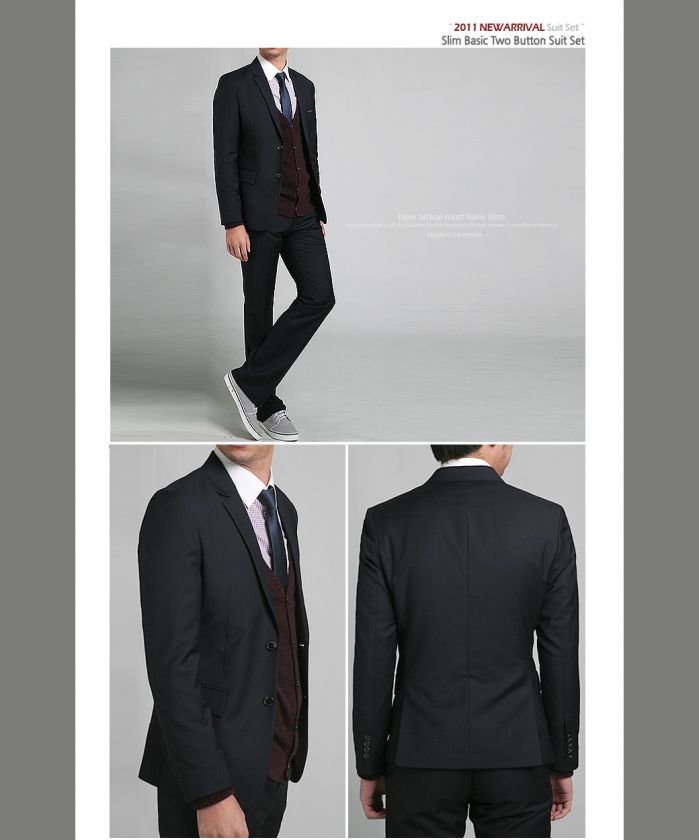   MENS NEW PREMIUM SLIM 2 BUTTON SUITS NAVY SIZE  36R~40R no.654  