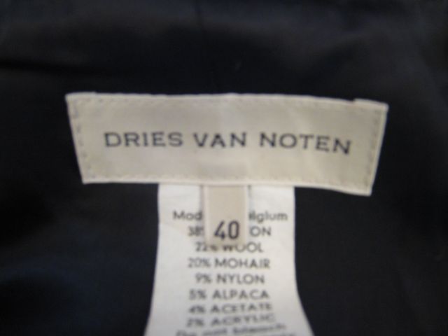 DRIES VAN NOTEN MULTICOLORS MOHAIR BLEND COAT Sz 40  