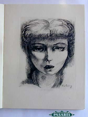 Moise Kisling Charensol Book Signed Etching Paris 1948  