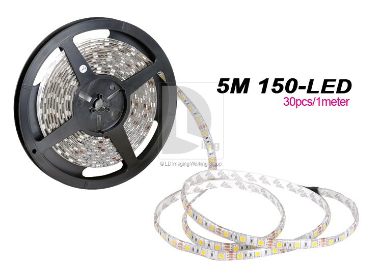 5M 150 LED 5050 SMD Waterproof Flexible Light Strip Decorative Lights 