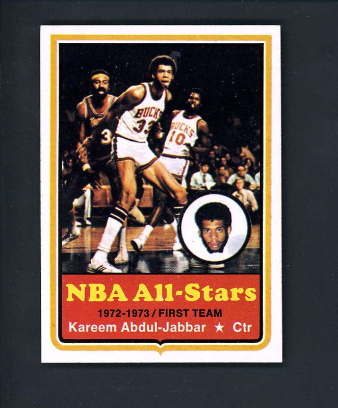 1973 Topps Basketball # 50 Kareem Abdul Jabbar Bucks  