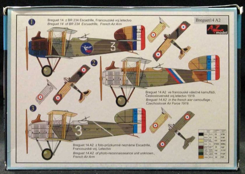 72 AZ Models BREGUET 14 A2 BOMBER IN FRENCH SERVICE  